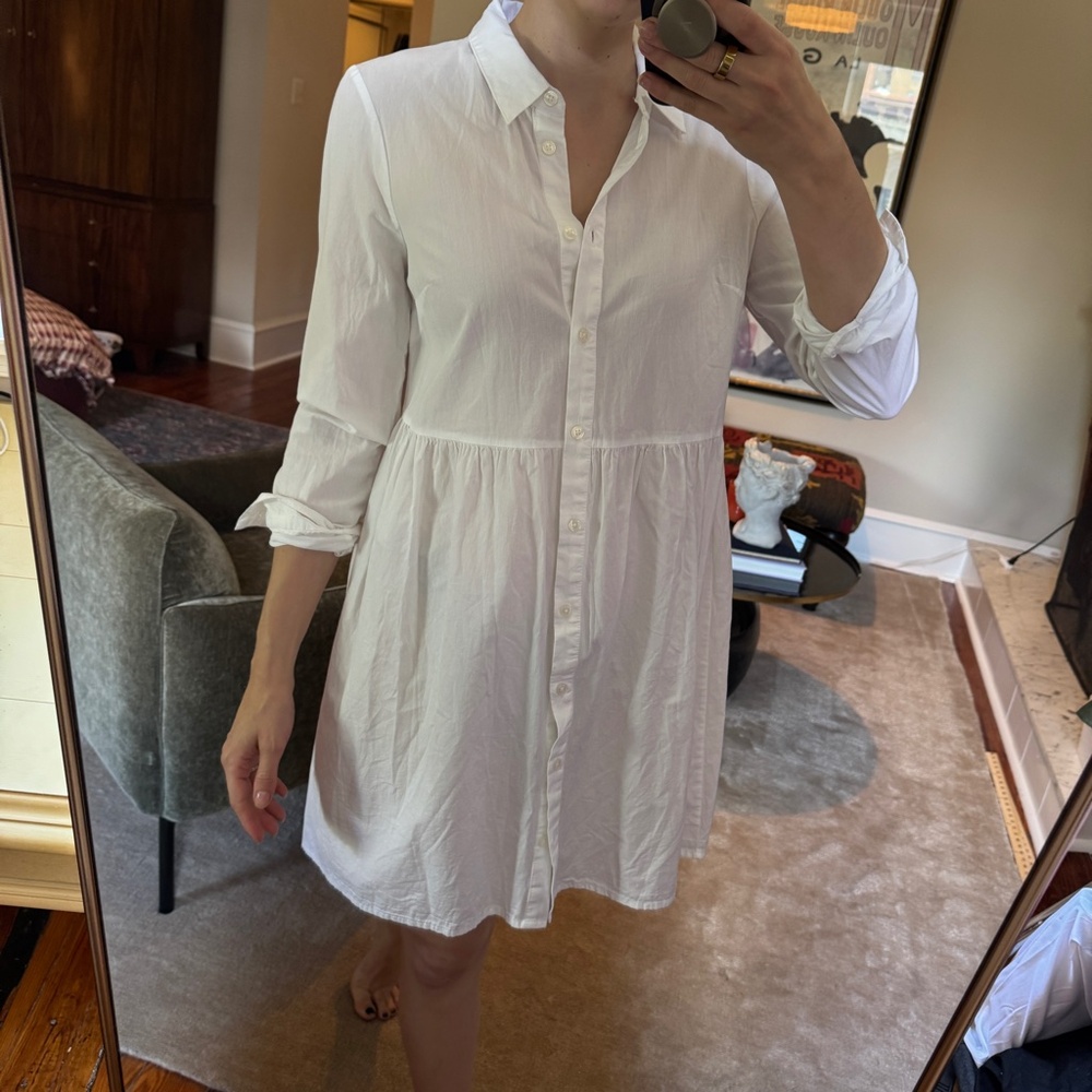 ASOS Design Tall cotton mini smock shirt dress